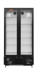 Commercial Double Hinged 2 Door Display Bottle Cooler Glass Door Merchandiser