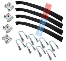 4X Ifor Williams Style Double Trailer Leaf Spring & Bush C90004 + U Bolts Plates