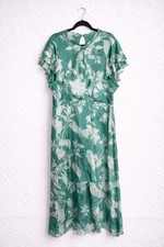 Lipsy Green White Floral Midi