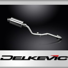 Suzuki DR350 1990-1999 Complete Exhaust 225mm Oval Stainless Silencer Can