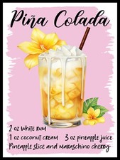 Pina Colada Cocktail retro