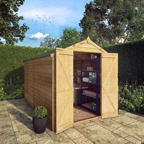 Wooden 10x6 overlap apex - wooden,