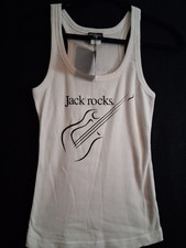 Jack Daniel's Woman Ribbed Tank Top Size Xl White