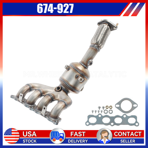 Front catalytic converter - catalytic, w/