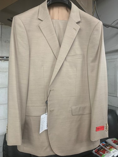 New 48r men beige suit - 48r, 100%
