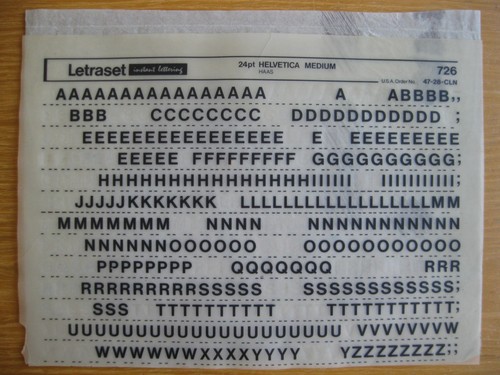 Sheet letraset upper - x,
