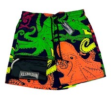 Vilebrequin Mens Swim Shorts Moorea Octopussy Classic Style: MOOU3B51 Navy Blue