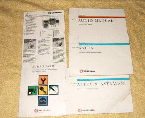 Vauxhall astra mk3 handbook - mk3,