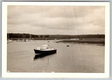 Vtg B&W Snapshot Cabin Cruiser