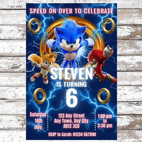 Sonic hedgehog personalised - sonic,