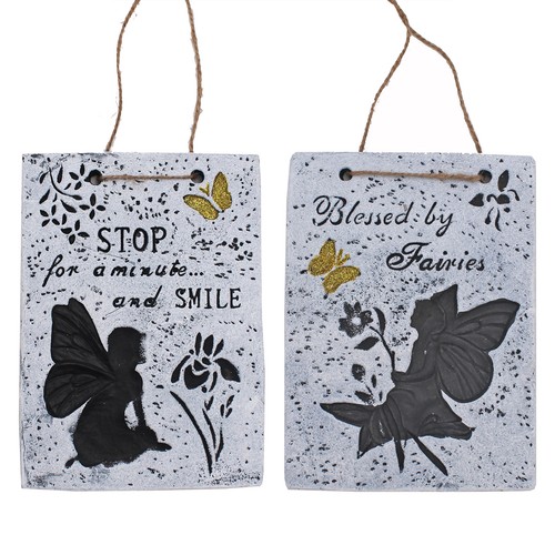 Garden wall plaque - garden, fairy