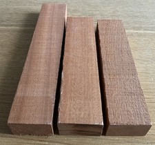 Mahogany Hardwood Timber Offcuts x 3 - *21.8 x 4.9 x 2.8cm Wood DIY Crafts 703h