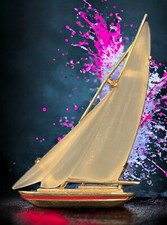 Rare 14k Yellow Gold Glass