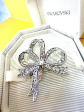 SWAROVSKI Ring Large Bow Hyperbola Silver Crystals Size 55 N New RRP £175