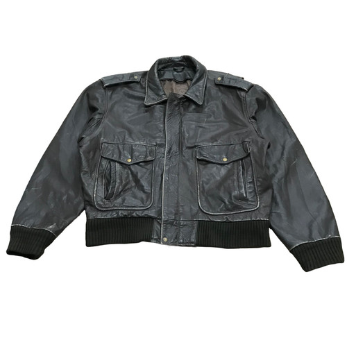 Vintage leather bomber - bomber, jacket
