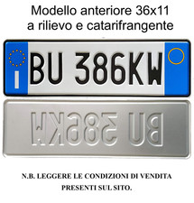 REPLICA TARGA AUTO RILIEVO  ART.102  ANTERIORE /dhl 48 ore 
