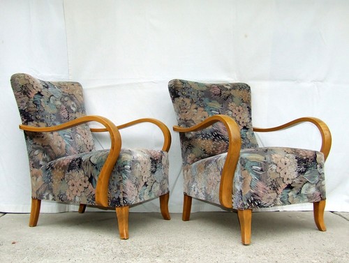 Pair art deco armchairs - pair,