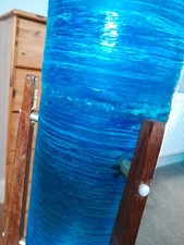 LATE 60S EARLY 70S VINTAGE PEACOCK BLUE ROCKET LAMP RARE COLOUR EXCELLENT COND