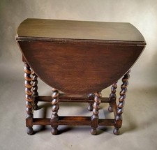 Vintage antique oak drop leaf - oak,