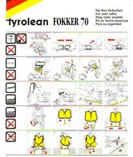 SAFETY CARD: Tyrolean Fokker 70