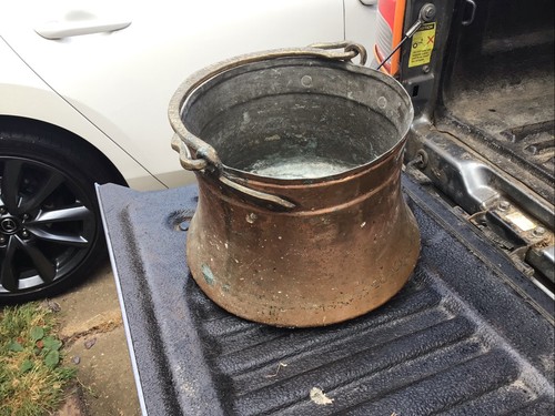 Copper cooking pot with brass - pot,