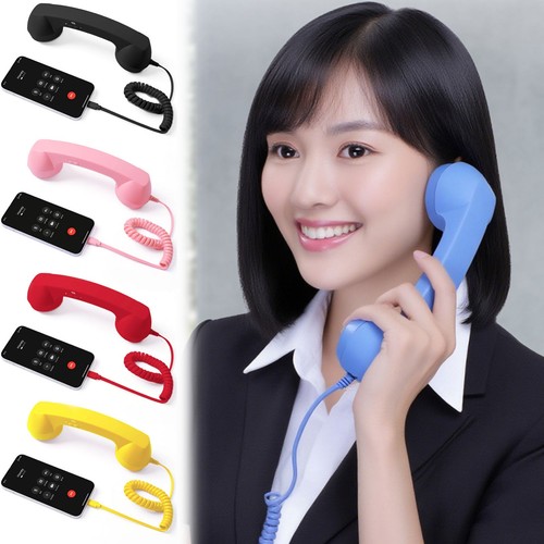 Retro telephone handset wired - telephone,