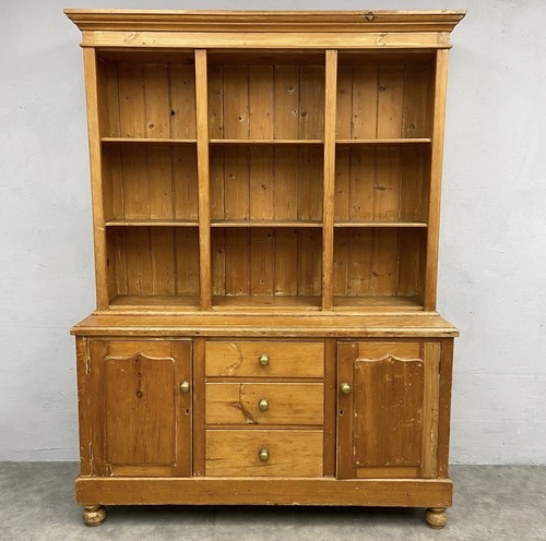 Victorian pine welsh dresser - victorian,