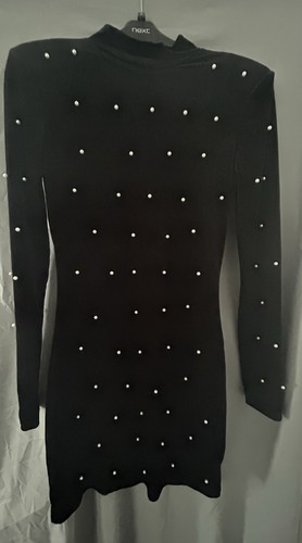 Black and pearl velvet dress - and,