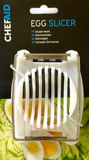 Chef Aid Egg Slicer | Compact Wire Cutter for Eggs, Salad, Sandwiches | White