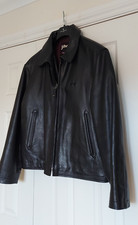 Mens' Vintage  Schott NYC Black Heavyweight  Leather Jacket Size Large. NWOT