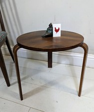 1930s Vintage Walnut Stool Table By Alvar Aalto Original Design Stunning Rare