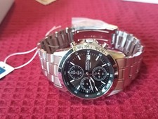 Seiko Men's Jet Black Chronograph Watch SND367PC JDM Japan Model in UK New