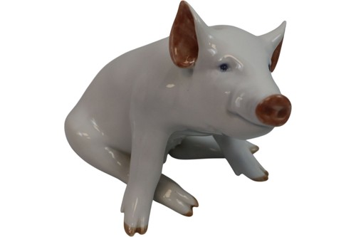 Goebel white porcelain pig - white,