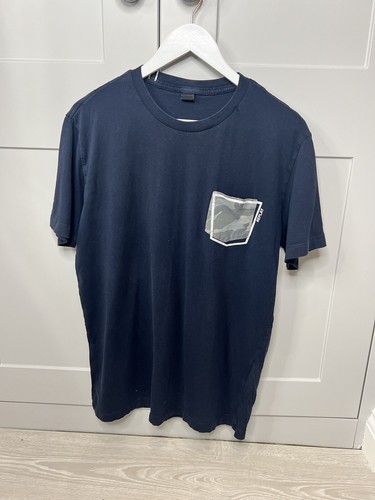 Men navy replay - navy, t-shirt