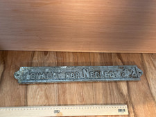 Cast Railway Sign - Shut This