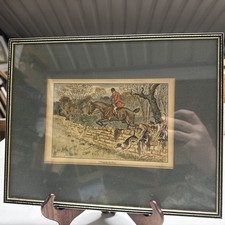 Fox Hunting Bookplate Framed
