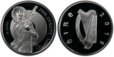 IRELAND SILVER PROOF 2019 PHIL LYNOTT €15 COIN PCGS PR70DCAM SUPERB TOP POP 2/0!