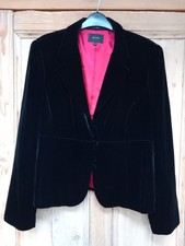 Per Una Velvet Jacket  Black  Size UK 18  Very Good Condition