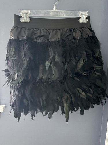 Black feather short - black, skirt