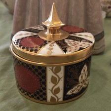 CHRYSANTHEMUM by Abbeydale Round Covered Box 3.5"  made in England