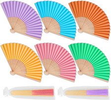 6Pcs Color Paper Fans folding