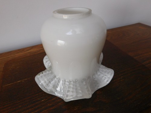 Vintage milk glass white shade - milk,