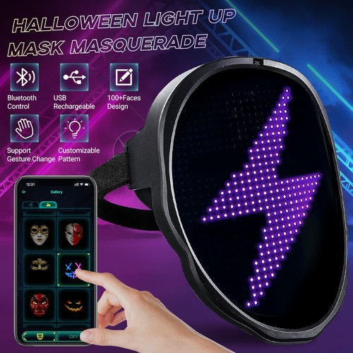 Led mask halloween - led,