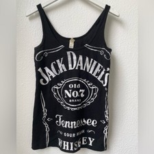 Vintage Jack Daniels Whiskey Black Tank Top Size Large
