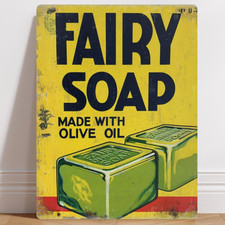 Vintage Fairy Soap Retro Advert Aluminium Metal Sign Wall Art Poster Gift