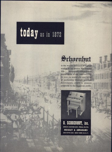 1954 paper schoenhut toy - 1954, ad