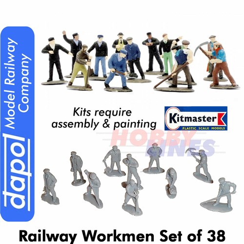 Workmen model railway - model, figures