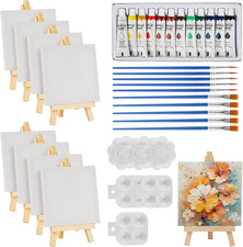 44 Pcs Mini Canvas and Easel
