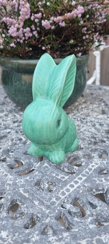 Sylvac green snub nose bunny - sylvac,