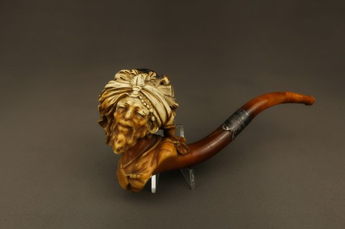 Antique meerschaum pipe carved - pipe,